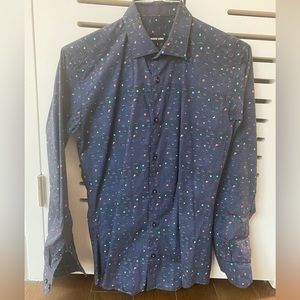 Jared Lang Men’s Button Down Space Themed Shirt - Size Small